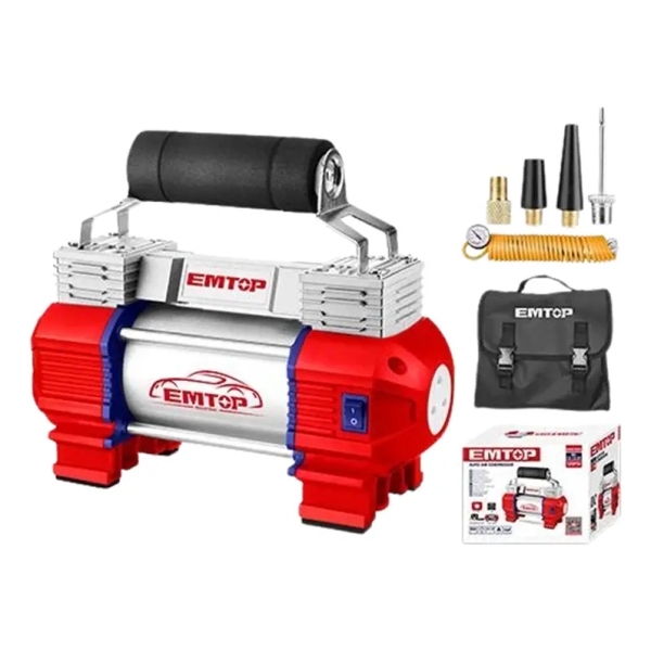 Inflador Compresor 12v 120psi Para Autos Emtop