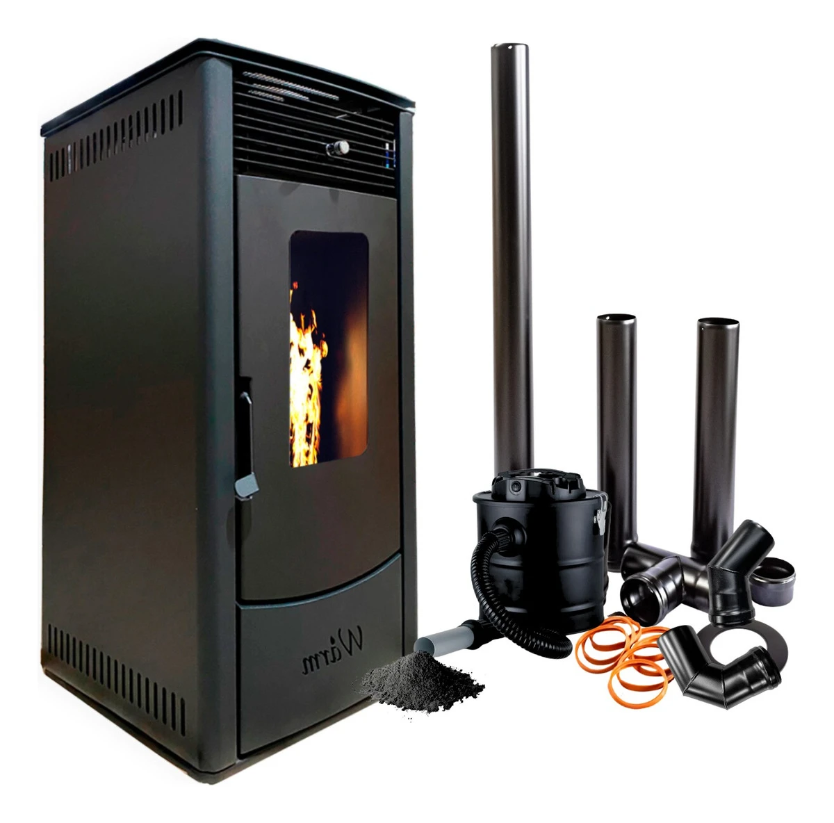 Calefactor Estufa Pellet Warm 11kw 110m2 C/kit Y Regalo - Imagen 8