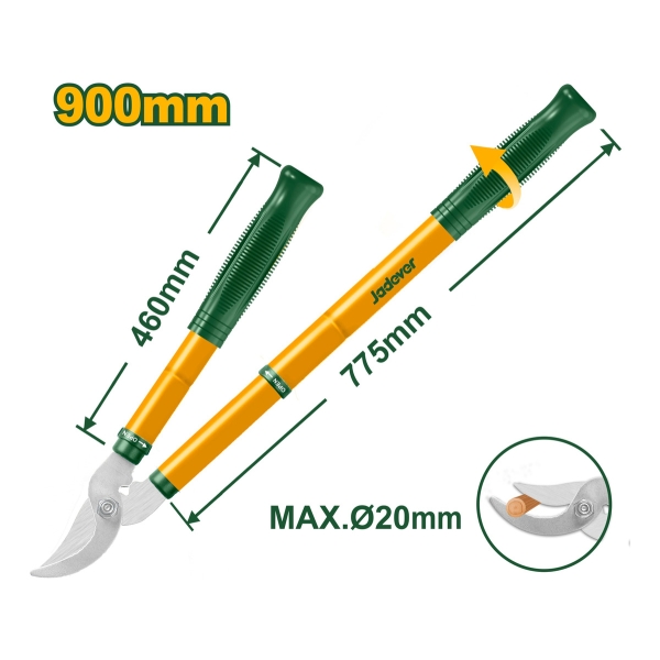 Tijera De Poda Extensible Corte 20mm Jadever Jdpr1e79 - Imagen 3