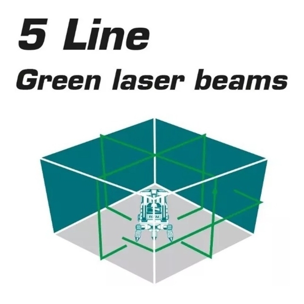 Nivel Laser Verde De 5 Lineas Autonivelante Maletin Y Acc - Imagen 3