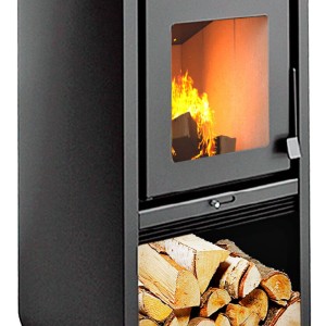 Estufa Calefactor A Leña Metavila 78m2 9kw Doble Combustion