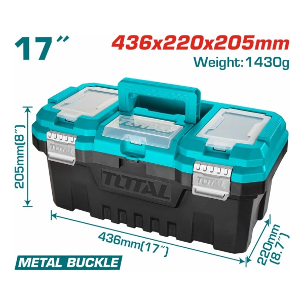 Caja Valija Herramientas Plastica 17 Total Broche Metal - Imagen 2