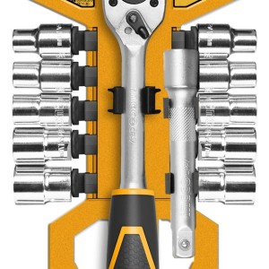 Juego 12 Pieza Dados Tubo Llave Crique 1/2'' Hkts12122 Ingco