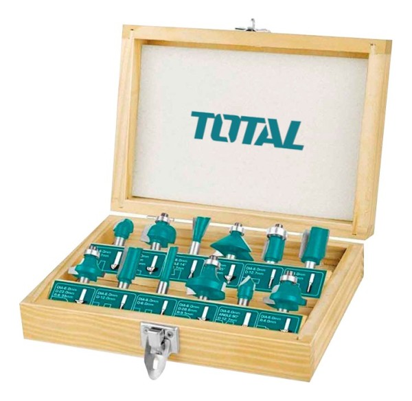 Juego De 12 Fresas Para Router Encastre 8mm Total Tacsr1121 - Imagen 3
