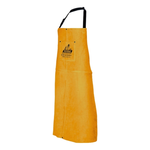 Delantal De Cuero Naranja 90x60cm Para Soldador Total