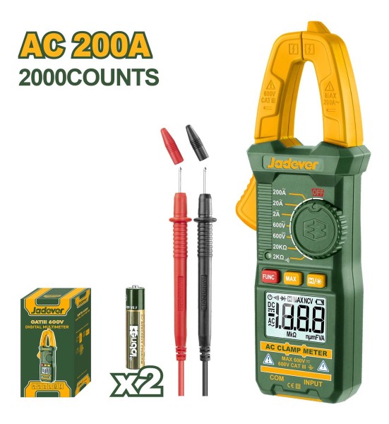 Pinza Amperimetrica Tester 200a Jadever Jddm6501 - Imagen 2
