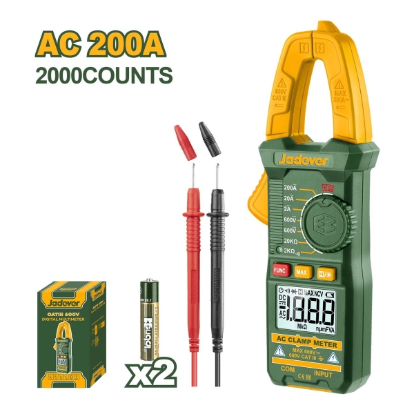 Pinza Amperimetrica Tester 200a Jadever Jddm6501 - Imagen 2