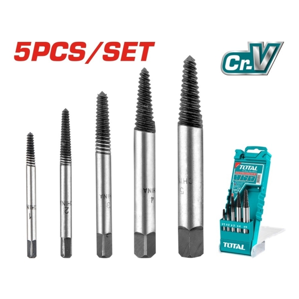 Set De 5 Extractores De Tornillos Total Tacse0056 - Imagen 3