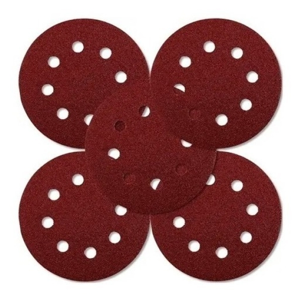 Set 5 Lijas Discos 5 120 Mm Total 3 X Gr80 - 2 X Gr 120 - Imagen 2