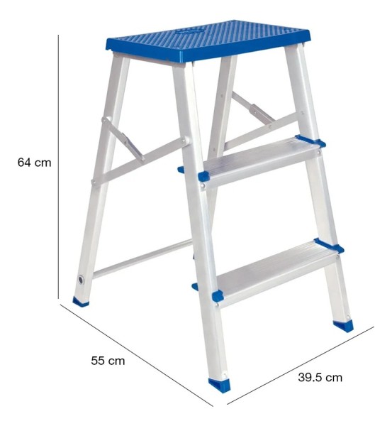 Escalera Banqueta Mor De Aluminio 3 Escalones 121245107 - Imagen 2