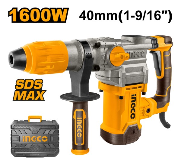Rotomartillo 1600w 3850 Bpm 650 Rpm 10 Joule Sds Max Ingco - Imagen 2