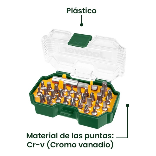 Set 32 Puntas Para Atornillador Jadever Jdbs3b32 - Imagen 3