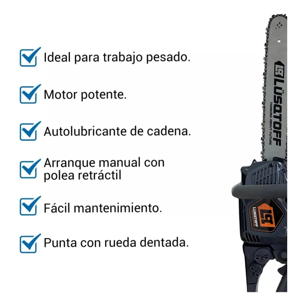Motosierra A Nafta 62cc 4.1hp Espada22 Lusqtoff Profesional - Imagen 9