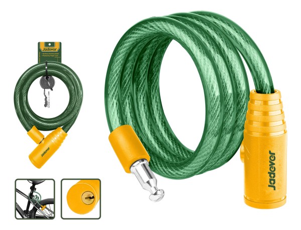Tranca Candado Para Bicicleta 12x1200mm Jadever Jdbk1112 - Imagen 2