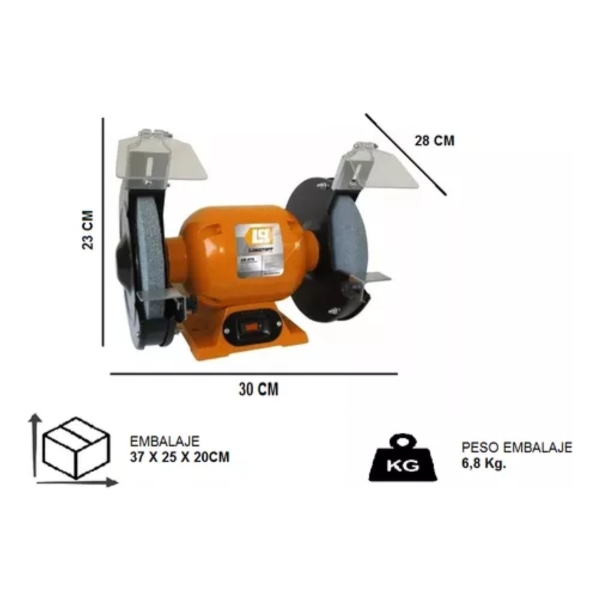 Amoladora De Banco 375w Lusqtoff Ab-375 - Imagen 5