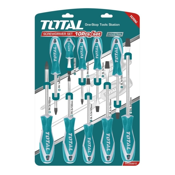 Juego De 10 Destornilladores Total Tht250610