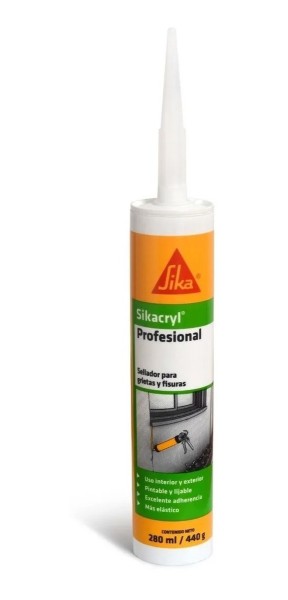 Sellador Acrilico Para Int/ext Sikacryl Profesional 300cc