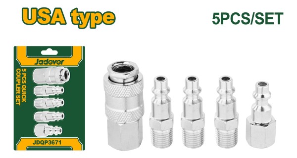 Set 5 Acoples Rapidos Para Herramientas Neumaticas Jdqp3671 - Imagen 2