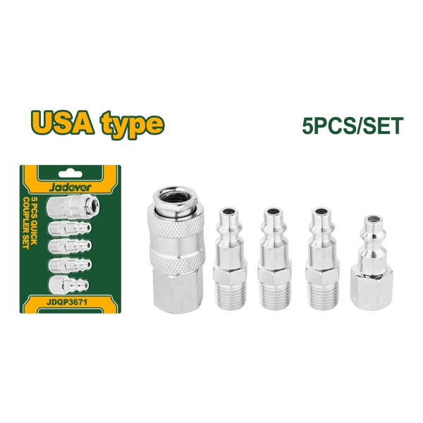 Set 5 Acoples Rapidos Para Herramientas Neumaticas Jdqp3671 - Imagen 2