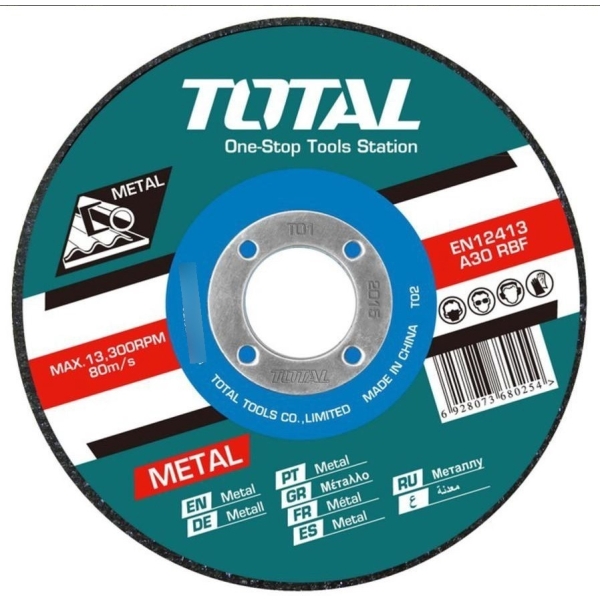 Disco De Corte Metal Abrasivo 7'' Total Tac2211802 - Imagen 2