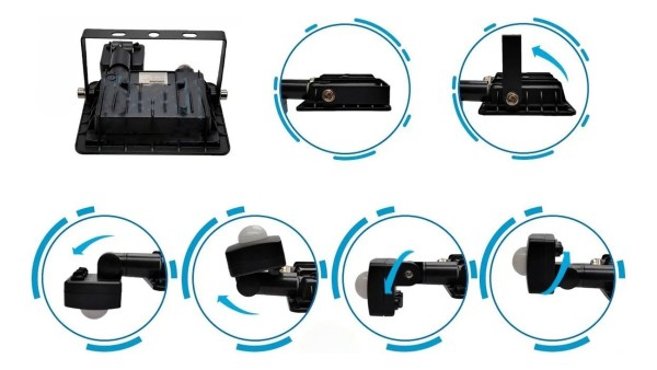Foco Led Reflector Sensor Movimiento 20w Luz Fria Fotocelula - Imagen 4