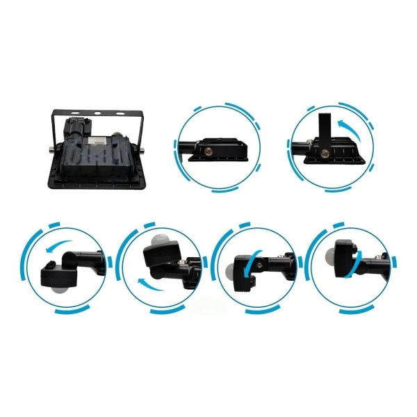 Foco Led Reflector Sensor Movimiento 20w Luz Fria Fotocelula - Imagen 4