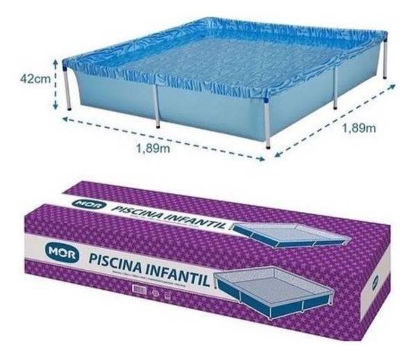 Piscina 1500lt Mor Reforzada Infantil 1.89 X 1.89 X 0.42 Mt - Imagen 2