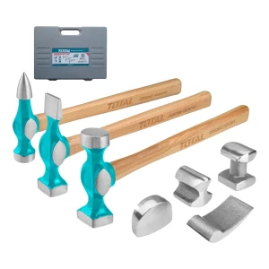 Juego Martillos Desabolladores Chapista 7 Pcs Total Tbafo712