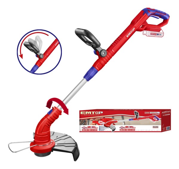 Bordeadora Orilladora A Bateria 20v Extendible Sin Bat Emtop
