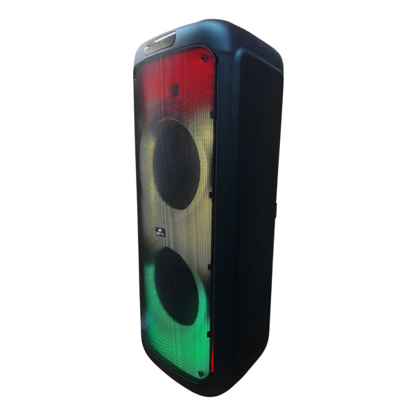 Torre Audio Parlante Fm Usb Mic Litio 8000 Pwpo Karaoke 2x12 - Imagen 3