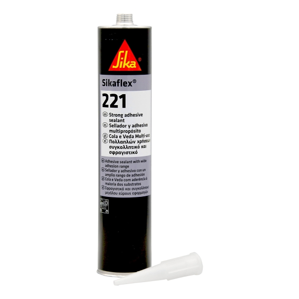 Sellador Adhesivo Multiuso Sika Sikaflex-221 300ml Color Negro - Imagen 4