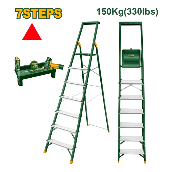 Escalera Aluminio 2.10 Met 7 Escalones 150kg Jadever - Imagen 3