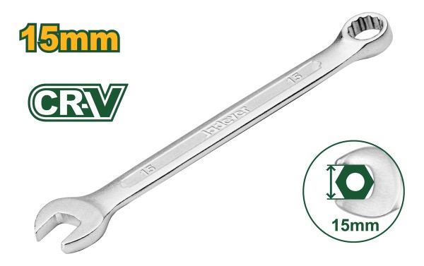 Llave Combinada 15mm Boca Estriada Jadever Jdsa1115 - Imagen 3