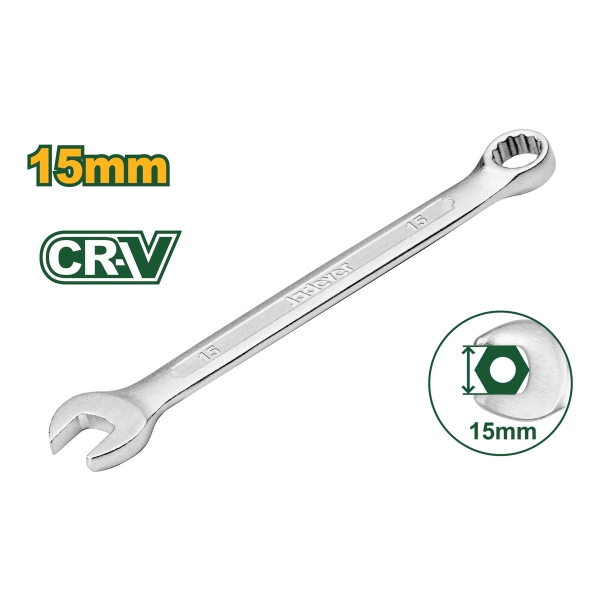 Llave Combinada 15mm Boca Estriada Jadever Jdsa1115 - Imagen 3