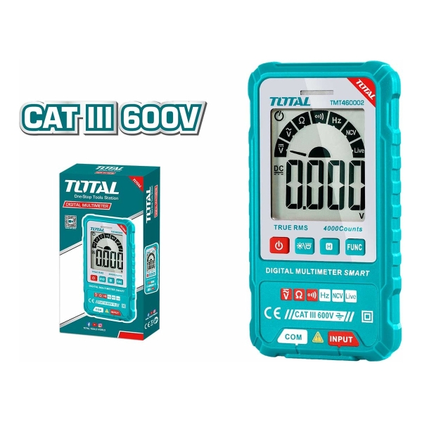 Multimetro Digital 600v Pantalla Lcd Total Tmt460002 - Imagen 2