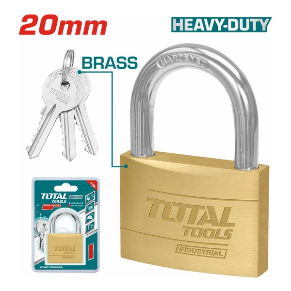 Candado Bronce 20mm Total Tlk32202 - Imagen 2