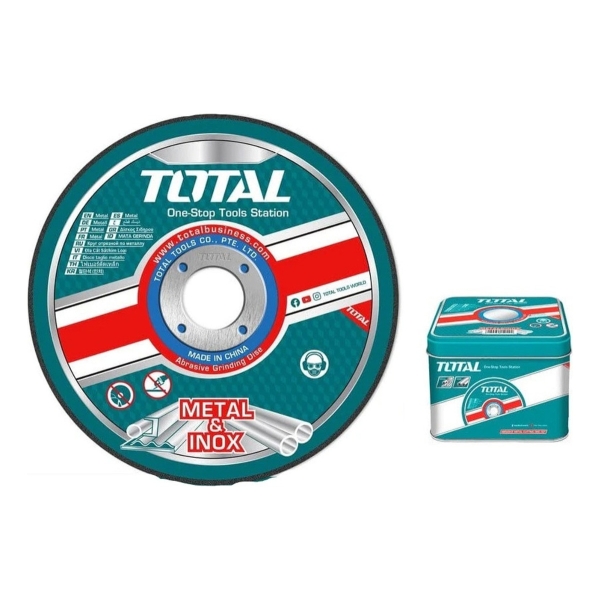Set 100 Discos Corte Metal Total Amoladora 4.1/2'' 1mm