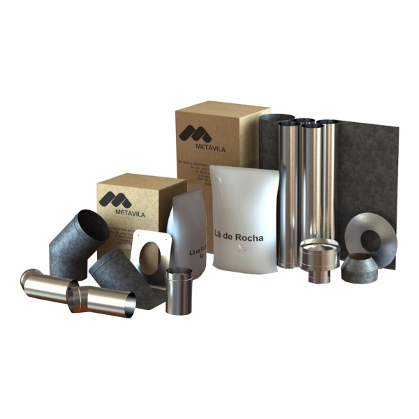 Kit Caños Calefactor 110mm Techo Y Pared Completo - Imagen 2