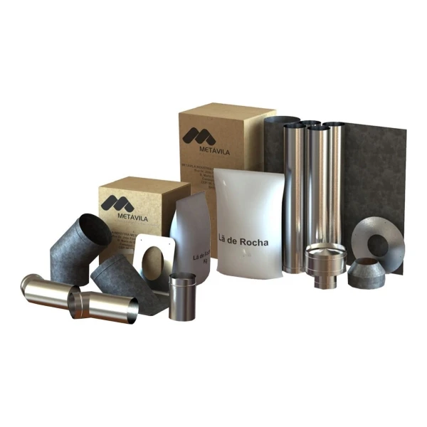 Kit Caños Calefactor 110mm Techo Y Pared Completo - Imagen 2
