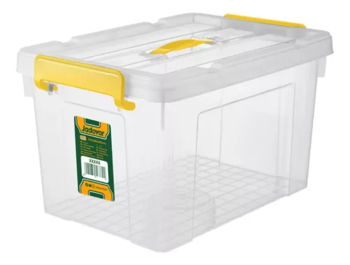 Cajón Contenedor Plástico Apilable Transparente 66l Jadever - Imagen 2