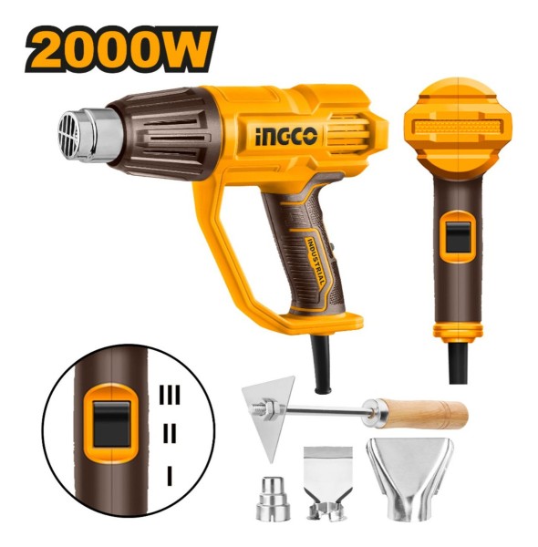 Pistola De Calor 2000w Ingco Hg200078 - Imagen 2