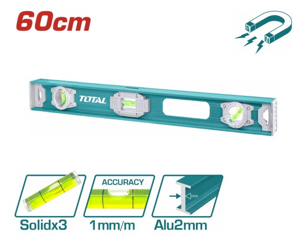Nivel De Aluminio 60 Cm Magnetico Tmt26026 - Imagen 2