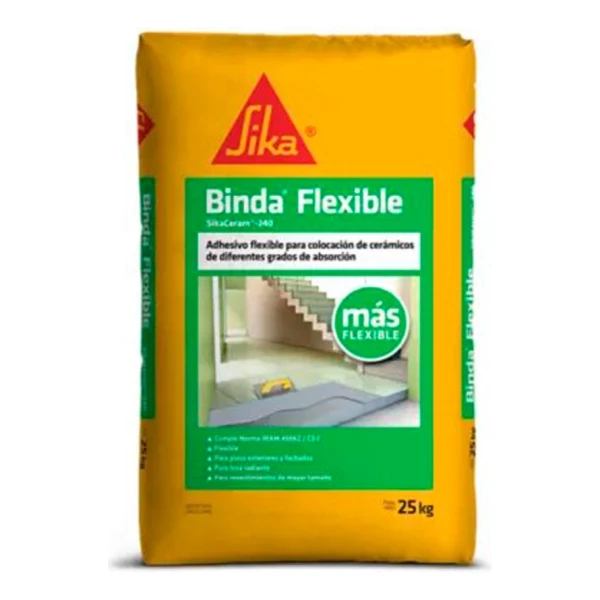 Sika Bindafix Flexible Adhesivo Para Cerámica 25 Kg Elsue