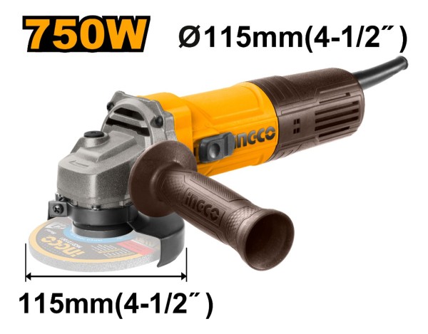 Amoladora Angular 750w Ingco Ag75028 - Imagen 2