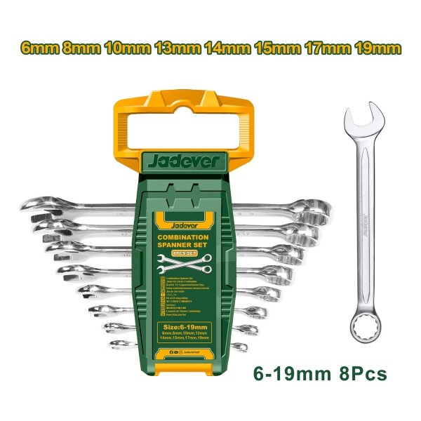 Set De 8 Llaves Combinadas Boca Estriada Jadever Jdsp1208 - Imagen 2