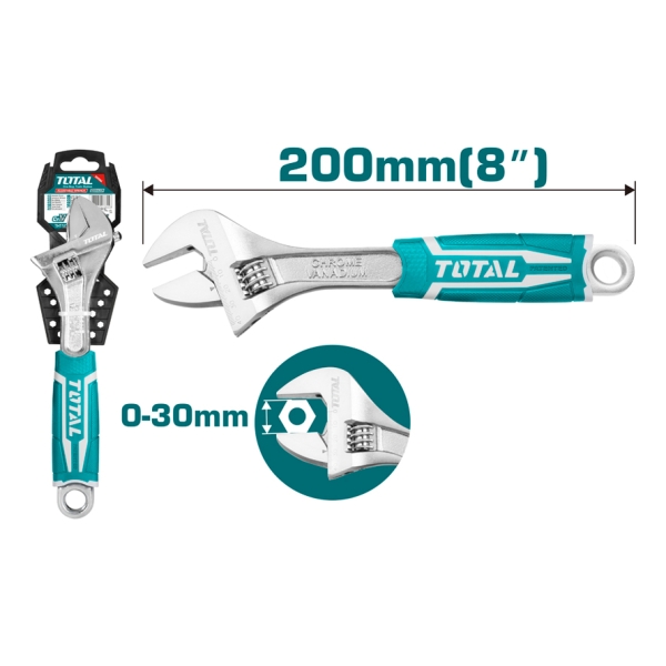 Llave Francesa Ajustable 8'' Industrial Total Tht101086 - Imagen 3