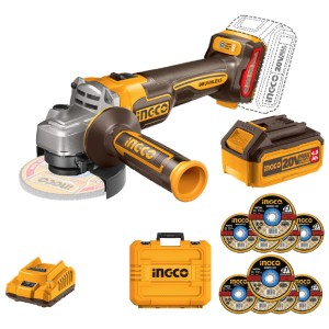 Amoladora Inalambrica Ingco Set + Batería Y Maletín Ingco