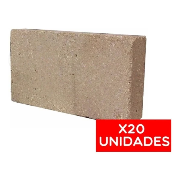 Tejuela Ladrillo Refractario X 20 Unidades Estufa Parrillero - Imagen 3