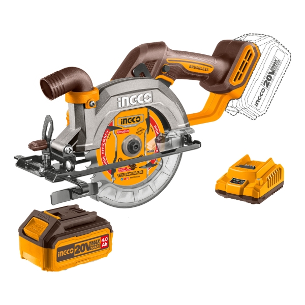 Sierra Circular 20v 140mm Brushless Ingco Csli14021 C/bat.