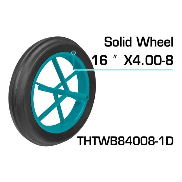 Rueda Maciza P/carretilla 130kg Total Thtwb84008-1d - Imagen 2